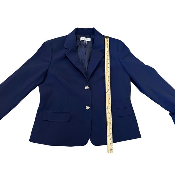 *SOLD* NWT Kasper Women’s Navy Power Blazer Jacket Size 12 Classic Career - Picture 5 of 9